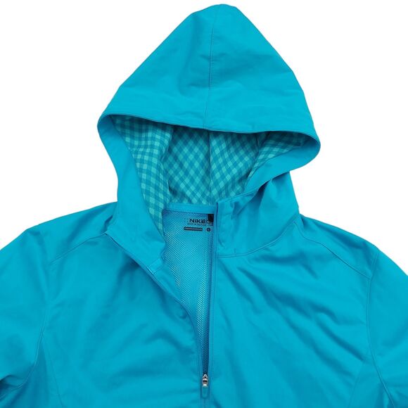 Nike Golf Hooded Jacket Womens Small Blue Mesh Lined Full Zip Activewear - Picture 5 of 11